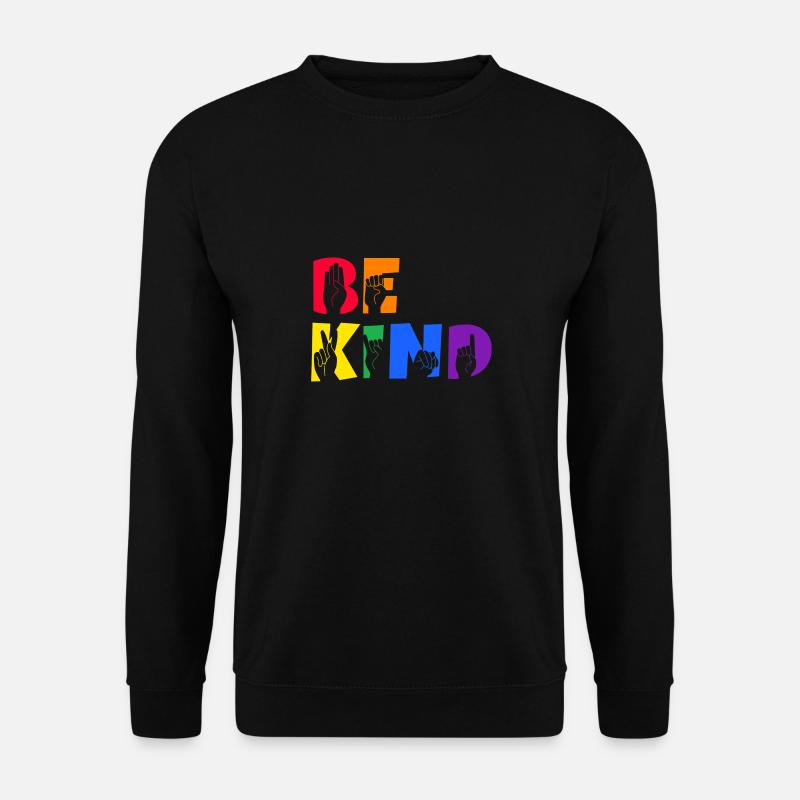 Be Kind Deaf Pride - Unisex Pullover - Schwarz