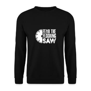 Peur de la scie au sol - Sweat-shirt Unisexe - noir - Devant - Alina (178cm) & Michal (187cm)