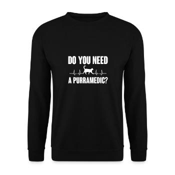 do you need a purramedic Design for a paramedic - Unisex Pullover - Schwarz - Vorne - Alina (178cm) & Michal (187cm)