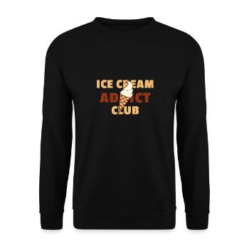 Cream Addict Club - Cream Food Candy - Unisex Sweatshirt - black - Front - Alina (178cm) & Michal (187cm)