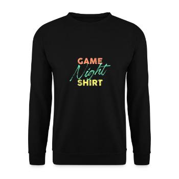 Game night Motifs - Unisex Sweatshirt - black - Front - Alina (178cm) & Michal (187cm)