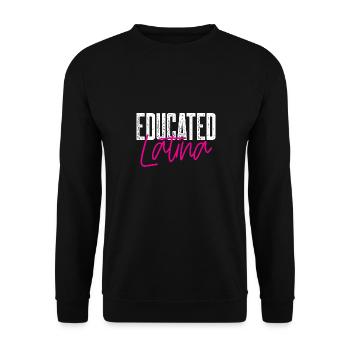 Educated Latina - Unisex Sweatshirt - black - Front - Alina (178cm) & Michal (187cm)
