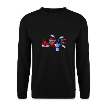 Love Ice Hockey - Unisex Sweatshirt - black - Front - Alina (178cm) & Michal (187cm)