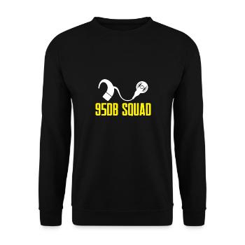 950DB Squad | Deaf Pride - Unisex Pullover - Schwarz - Vorne - Alina (178cm) & Michal (187cm)