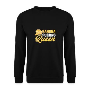 Banana Pudding Queen Confectioner Pastry Chef - Unisex Pullover - Schwarz - Vorne - Alina (178cm) & Michal (187cm)