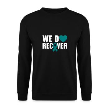 We Do Recover Sobriety Addiction Recovery - Unisex Sweatshirt - black - Front - Alina (178cm) & Michal (187cm)