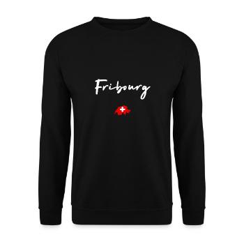 Fribourg - Unisex Sweatshirt - black - Front - Alina (178cm) & Michal (187cm)