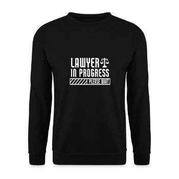 Avocat en cours Veuillez patienter - Sweat-shirt Unisexe - noir - Devant - Alina (178cm) & Michal (187cm)