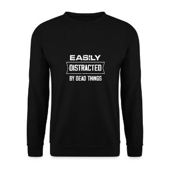 Facilement distrait par le design des choses mortes - Sweat-shirt Unisexe - noir - Devant - Alina (178cm) & Michal (187cm)
