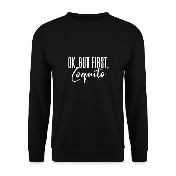 D’accord, mais la première boisson de Noël de Coquito portoricaine - Sweat-shirt Unisexe - noir - Devant - Alina (178cm) & Michal (187cm)