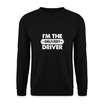 I'm the Delivery Driver - Unisex Sweatshirt - black - Front - Alina (178cm) & Michal (187cm)