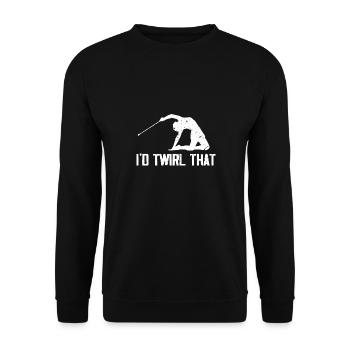 I'd twirl that - Unisex Sweatshirt - black - Front - Alina (178cm) & Michal (187cm)