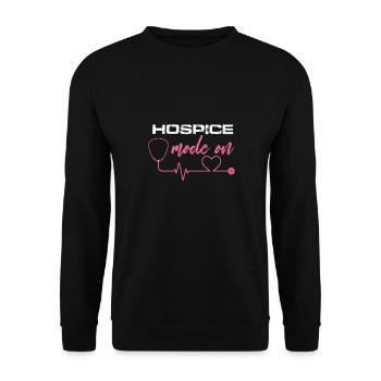 Hospice Mode On Terminal Care Nursing RN - Unisex Sweatshirt - black - Front - Alina (178cm) & Michal (187cm)