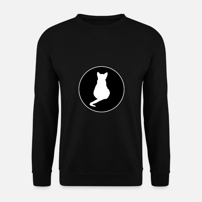 Katze Katze schwarze Katze Silhouetten - Unisex Pullover - Schwarz
