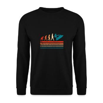 evolution jetski Design for a jet ski lover - Unisex Pullover - Schwarz - Vorne - Alina (178cm) & Michal (187cm)