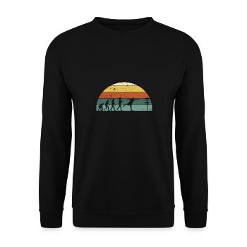 Disc Golf - Disc Golfing Spieler Ultimate Frisbee - Unisex Pullover - Schwarz - Vorne - Alina (178cm) & Michal (187cm)