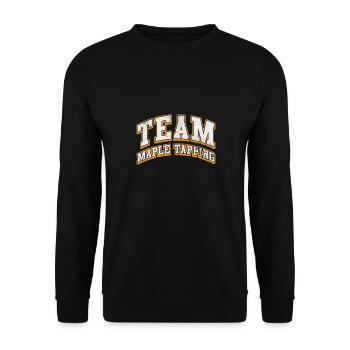 team maple tapping Design - Unisex Pullover - Schwarz - Vorne - Alina (178cm) & Michal (187cm)