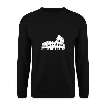 Colosseum Italy landmark - Unisex Sweatshirt - black - Front - Alina (178cm) & Michal (187cm)