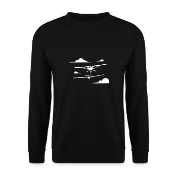 Planeur Pilote Evolution Planeur volant Aviation - Sweat-shirt Unisexe - noir - Devant - Alina (178cm) & Michal (187cm)