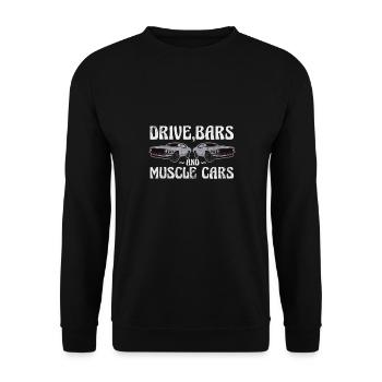 Drive, bars et muscle cars - Sweat-shirt Unisexe - noir - Devant - Alina (178cm) & Michal (187cm)