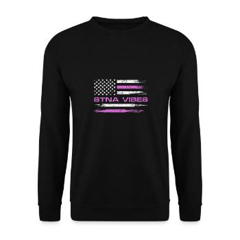 stna vibes Design for an american nurse - Unisex Sweatshirt - black - Front - Alina (178cm) & Michal (187cm)
