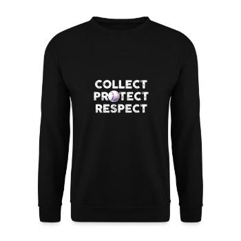 Collecter les cartes de baseball Protect Respect - Sweat-shirt Unisexe - noir - Devant - Alina (178cm) & Michal (187cm)