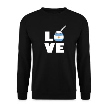 Mate Argentina - Unisex Sweatshirt - black - Front - Alina (178cm) & Michal (187cm)