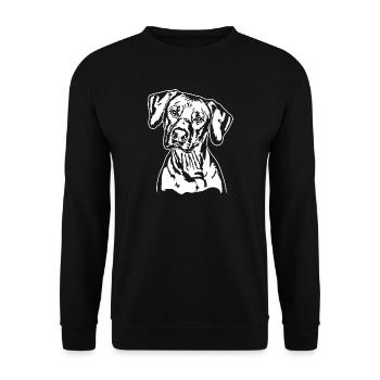 RHODESIAN RIDGEBACK Portrait de chien Wilsigns - Sweat-shirt Unisexe - noir - Devant - Alina (178cm) & Michal (187cm)