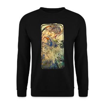 Raven - Unisex Sweatshirt - black - Front - Alina (178cm) & Michal (187cm)