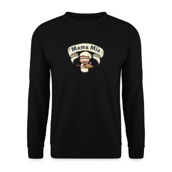 Mama Mia - Sweat-shirt Unisexe - noir - Devant - Alina (178cm) & Michal (187cm)