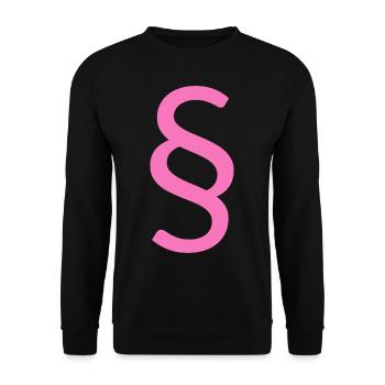 pink paragraph for lawyer - Unisex Sweatshirt - black - Front - Alina (178cm) & Michal (187cm)