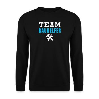 Team Bauhelfer - Unisex Pullover - Schwarz - Vorne - Alina (178cm) & Michal (187cm)