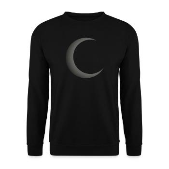 Moon Crescent Symbol Crescent Night Sky Crescent Moon - Unisex Sweatshirt - black - Front - Alina (178cm) & Michal (187cm)