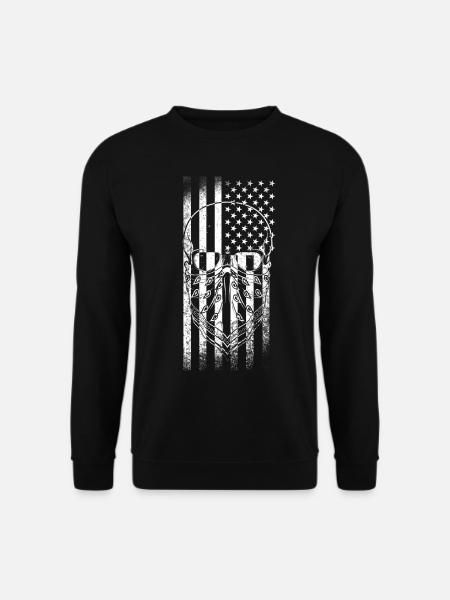 USA Skull used look - Unisex Sweatshirt - black