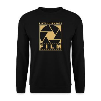 Photographer - i still shoot film - Unisex Sweatshirt - black - Front - Alina (178cm) & Michal (187cm)
