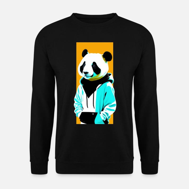 Panda en sweat à capuche - Sweat-shirt Unisexe - noir