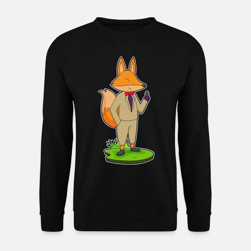 Fox Groom Ring Mariage - Sweat-shirt Unisexe - noir