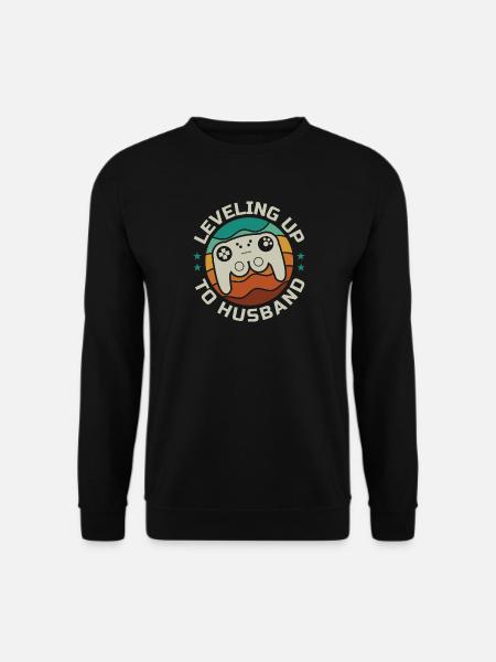Gaming Gamer Ehemann Heirat Leveling Up To Husband - Unisex sweater - sort