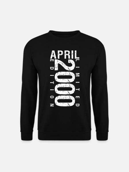 April 2000 April Geburtstagsgeschenk 2000 - Unisex Pullover - Schwarz