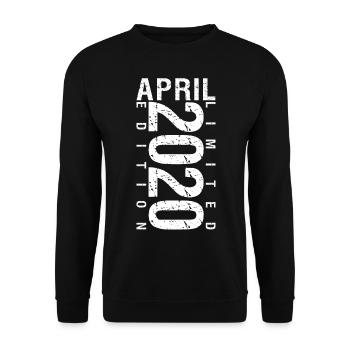 April 2020 April Geburtstagsgeschenk 2020 - Unisex Pullover - Schwarz - Vorne - Alina (178cm) & Michal (187cm)