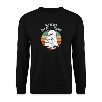 Halloween Ghost Funny No More Boo Sheet Please - Sweat-shirt Unisexe - noir - Devant - Alina (178cm) & Michal (187cm)