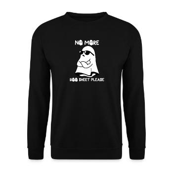 Halloween Ghost Funny No More Boo Sheet Please - Sweat-shirt Unisexe - noir - Devant - Alina (178cm) & Michal (187cm)
