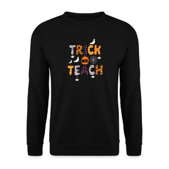 Halloween Teacher Trick Or Teach - Unisex Sweatshirt - black - Front - Alina (178cm) & Michal (187cm)