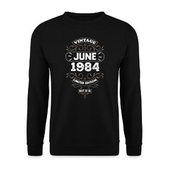Les Legendes sont nees en Juin 1984 40th Birthday - Sweat-shirt Unisexe - noir - Devant - Alina (178cm) & Michal (187cm)