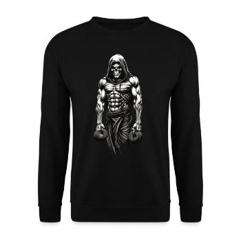 Conception puissante de l’entraînement du squelette du bodybuilder - Sweat-shirt Unisexe - noir - Devant - Alina (178cm) & Michal (187cm)