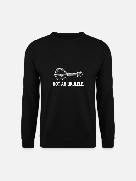 Kein Ukulele lustige Mandoline-Spieler - Unisex Pullover - Schwarz