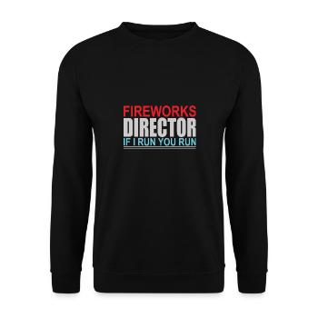 Fireworks Director, wenn ich Sie laufen lasse - Unisex Pullover - Schwarz - Vorne - Alina (178cm) & Michal (187cm)