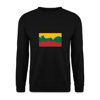 Lithuania - Unisex Sweatshirt - black - Front - Alina (178cm) & Michal (187cm)