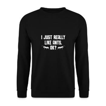 Ant Insect Collector Entomologist - Unisex Sweatshirt - black - Front - Alina (178cm) & Michal (187cm)
