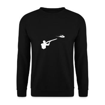 Tir au piège Tir au pigeon en argile Skeet - Sweat-shirt Unisexe - noir - Devant - Alina (178cm) & Michal (187cm)